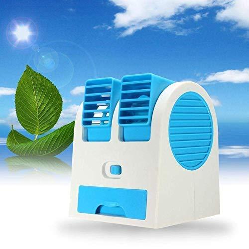 USB Portable Dual Bladeless Small Water Air Cooler (Multicolor)